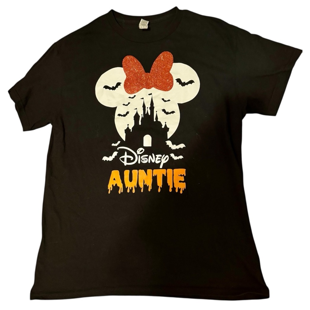Gildan Disney Auntie Halloween Tee - Black and Orange